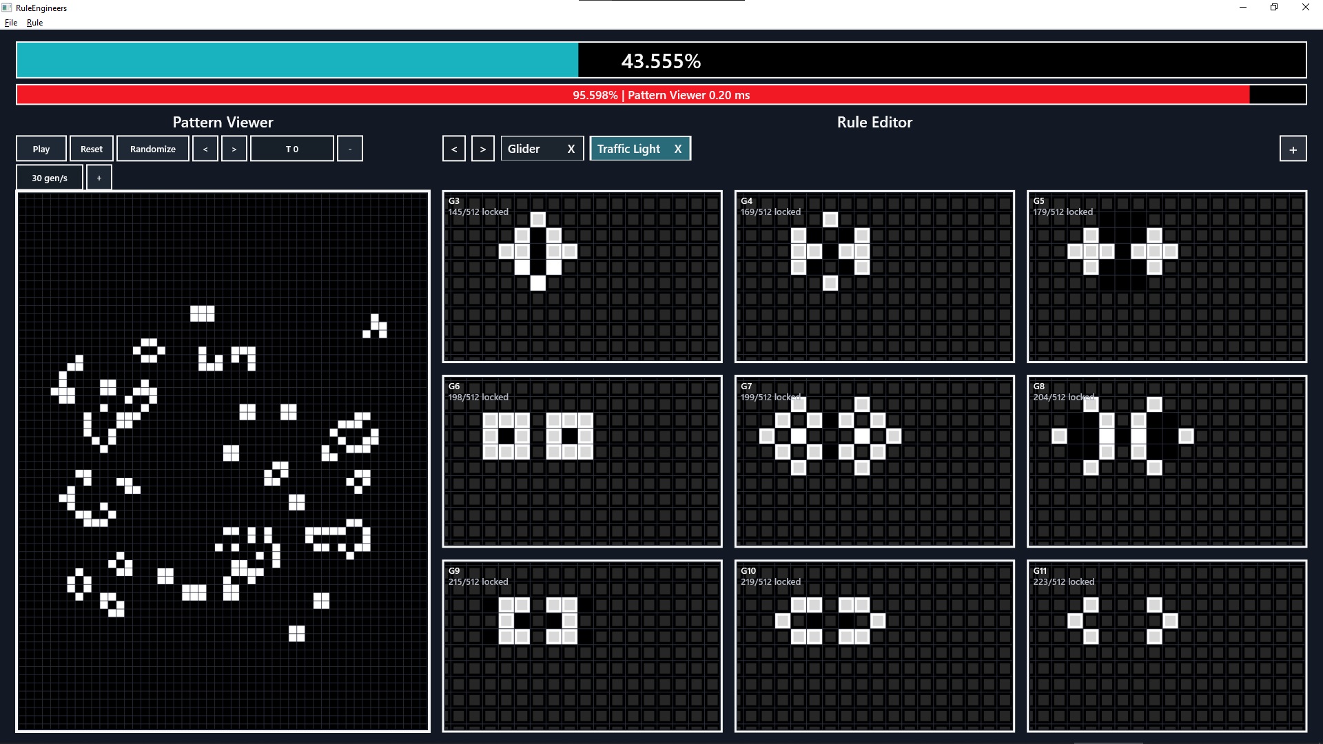 RuleEngineers Pattern Viewer showing the live preview